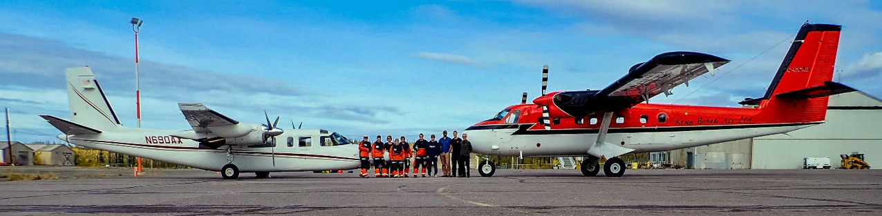 ABA Central and East Teams with their survey platforms (Aero Commander and Twin Otter)