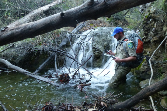 CA Vet Corps Dustin Casey taking GPS on Manzana.jpg