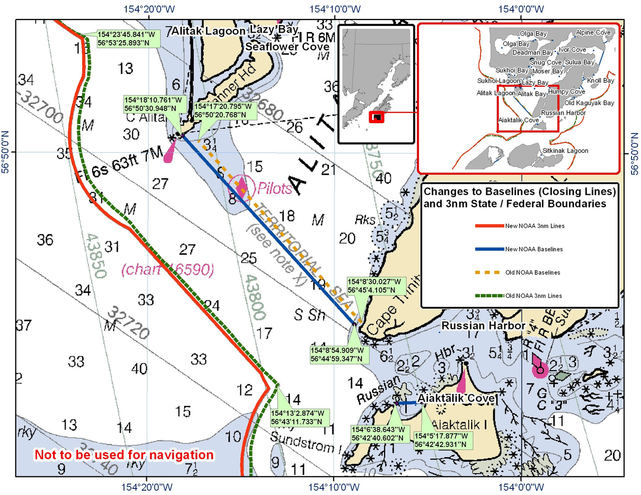 Chart for Alitak Bay Chart for Alitak Bay