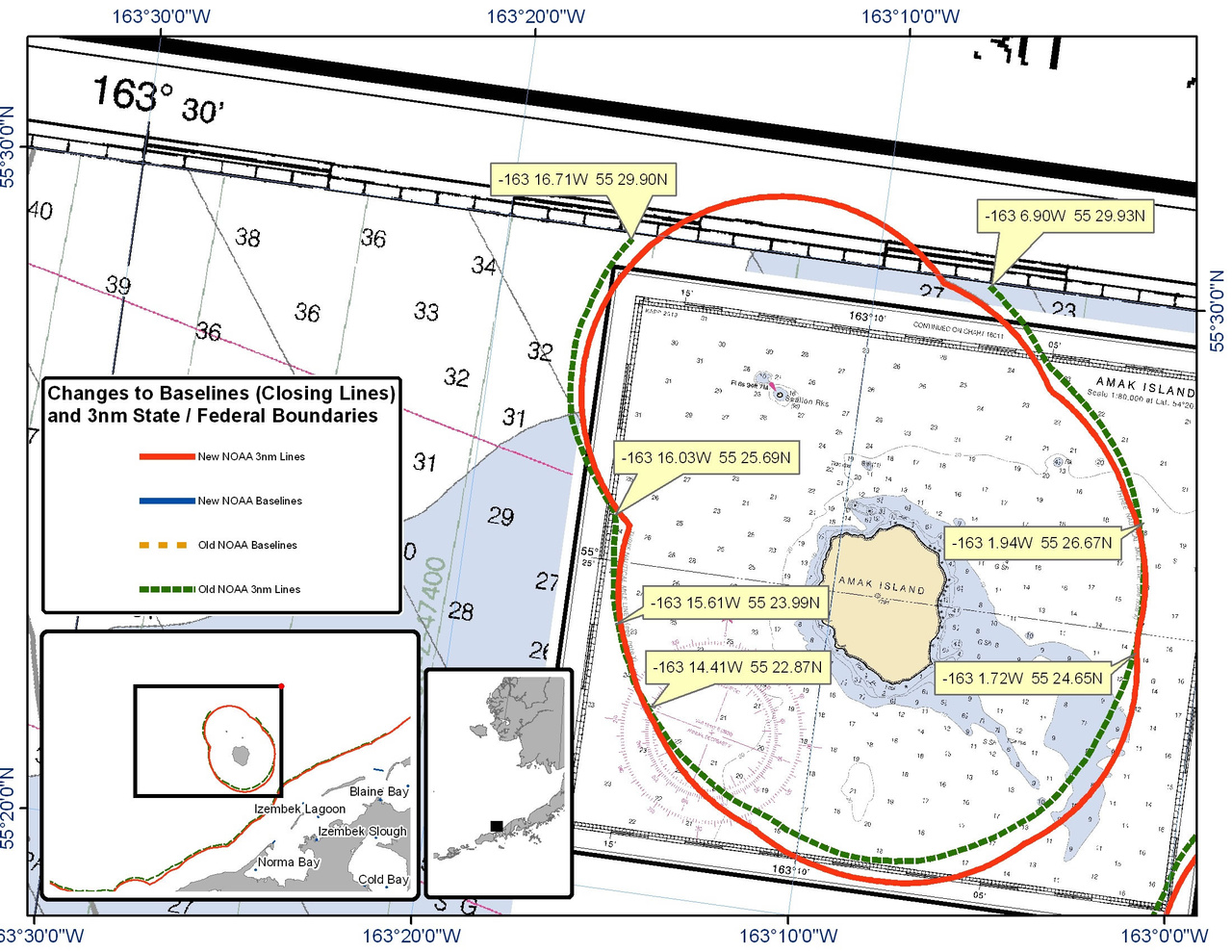 Chart of Amak Island Chart of Amak Island