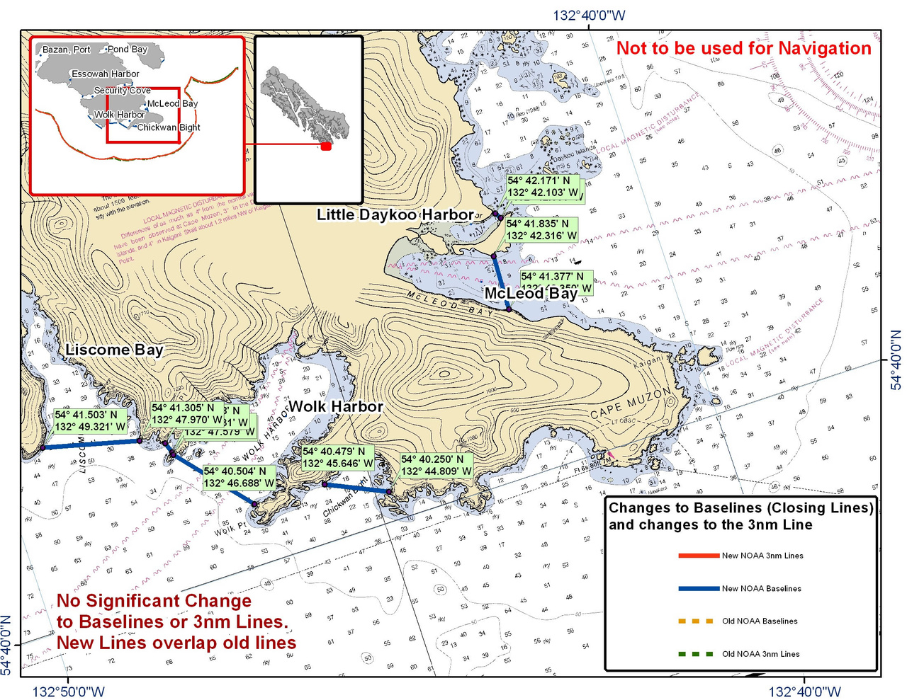 Chart for Little Daykoo Harbor and the Surrounding Area Chart for Little Daykoo Harbor and the Surrounding Area
