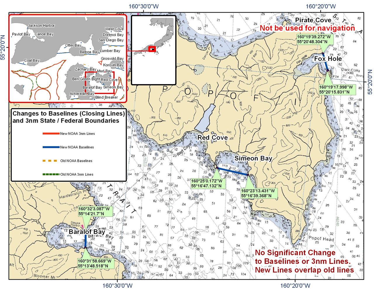 Chart for Popof Island and the Surrounding Area Chart for Popof Island and the Surrounding Area