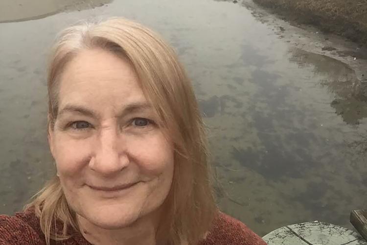Susan-Marie Stedman at the Cape Cod salt marsh and tidal creek